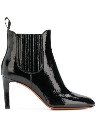 Santoni Classic Ankle Boots In Black
