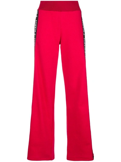 Fendi Logo Detail Track Pants - Red