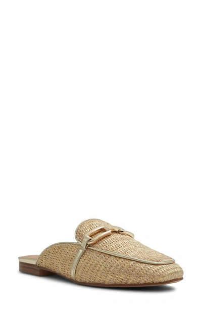 Aldo Silvie Hardware Mule In Natural Raffia