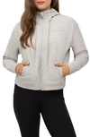 Yogalicious Cloud Plush Cropped Hoodie In Heather Light Grey