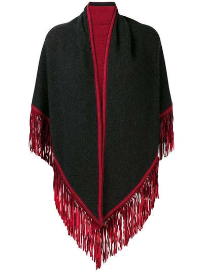 Antonia Zander Fringe Poncho Scarf