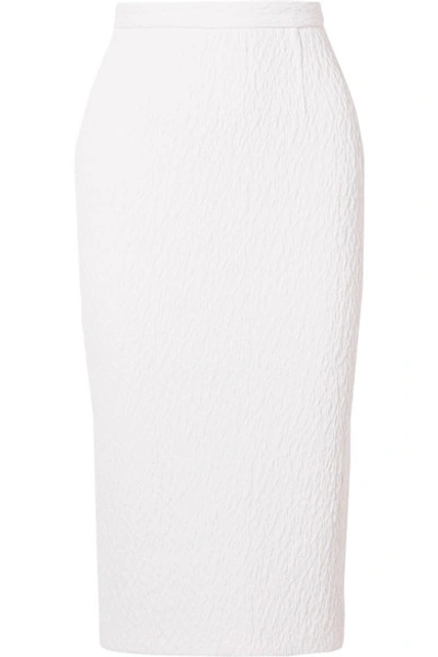Roland Mouret Arreton Cotton-blend Pencil Skirt In White