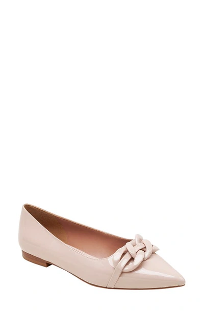 Linea Paolo Nora Pointed Toe Flat In Beige/ Beige