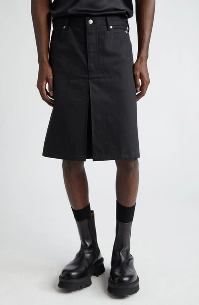 Takahiromiyashita The Soloist Flared Cotton Skirt In Black