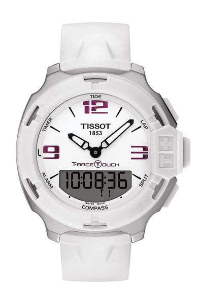 Tissot Unisex T-race Touch Sport Watch, 42mm In White