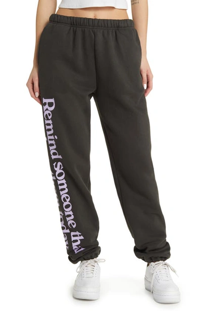 The Mayfair Group Somebody Loves You Fleece Joggers In Charcoal