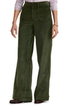 Vineyard Vines Wide Leg Corduroy Pants In Forest Olive