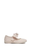 Childrenchic Kids' Swiss Dot Mary Jane Canvas Sneaker In Camel