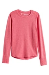 Zella Girl Kids' Tranquil Seamless Long Sleeve Top In Pink Bright