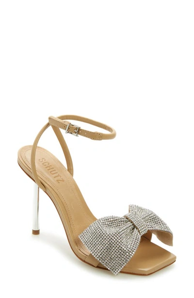 Schutz Mila Ankle Strap Sandal In Light Beige