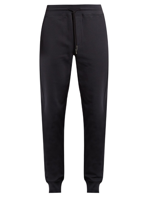 Moncler Slim-leg Cotton-jersey Track Pants In Navy | ModeSens