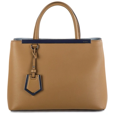 Fendi Women's Leather Handbag Shopping Bag Purse Petite 2jours In Sandal