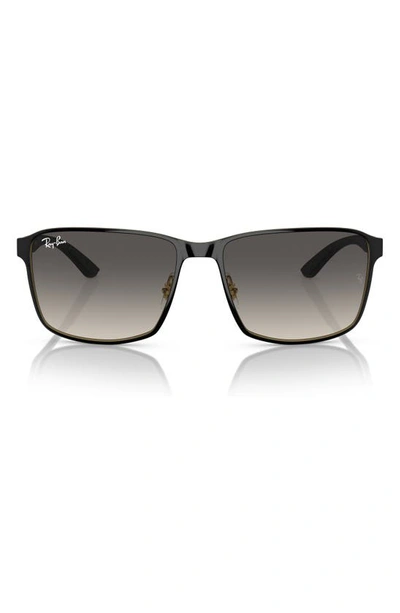 Ray Ban 59mm Square Gradient Sunglasses In Black