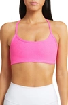 Beyond Yoga Space Dye Slim Racerback Sports Bra In Pink Punch Heather