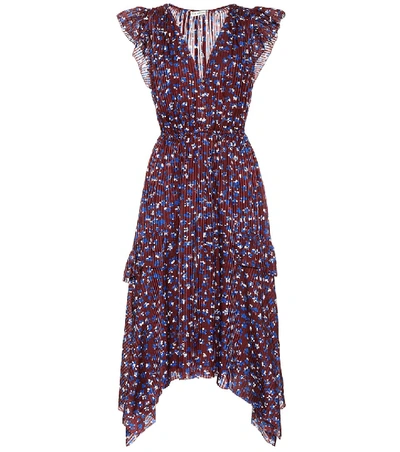Ulla Johnson Aurelie Cotton And Silk-blend Dress In Purple