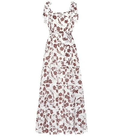 Athena Procopiou With Carly Floral Silk Dress In Brown