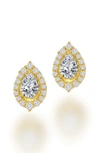 Ron Hami Diamond Stud Earrings In Yellow Gold/ Diamond