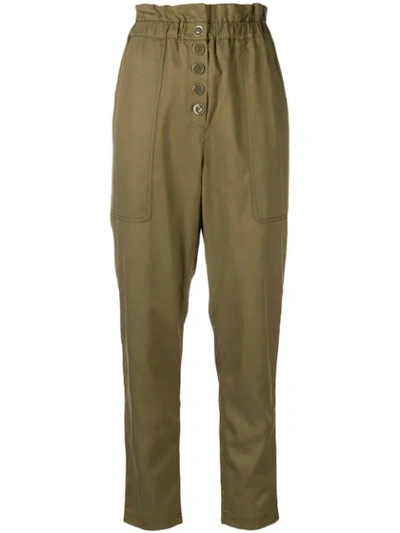 Ulla Johnson Dune Cotton-twill Tapered Pants In Beige