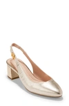Cole Haan The Go To Slingback Pump In Gold Lizard