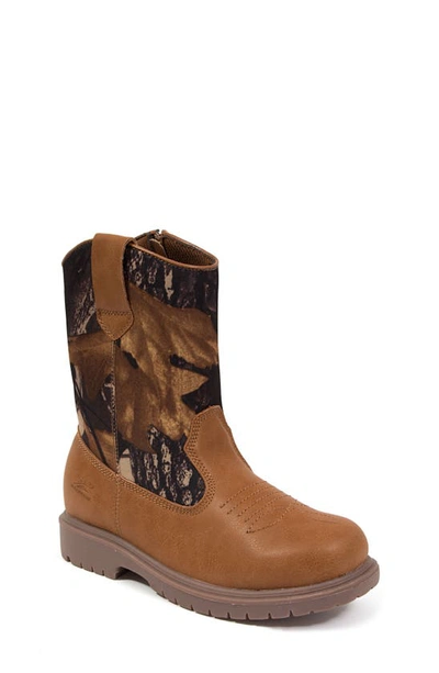 Deer Stags Kids' Tour Thinsulate Camouflage Water Resistant Boot In Light Brown/ Brown Camo