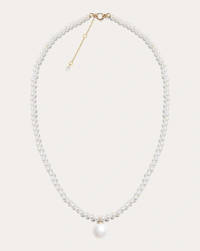 Poppy Finch Women's Pearl Choker Necklace In White