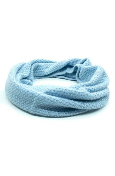 Portolano Popcorn Stitch Infinity Scarf In Baby Blue