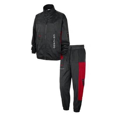 Nike Men's  Black Chicago Bulls 2023/24 City Edition Courtside Starting Five Full-zip Jacket And Pant