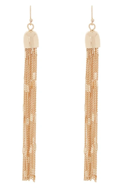 Nordstrom Rack Chain Tassel Earrings In Gold