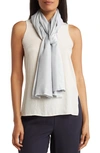 Vince Camuto Oversized Satin Pashmina Wrap In Quiet Grey