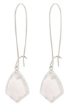 Kendra Scott Carrine Earrings In Rose Quartz/ Silver