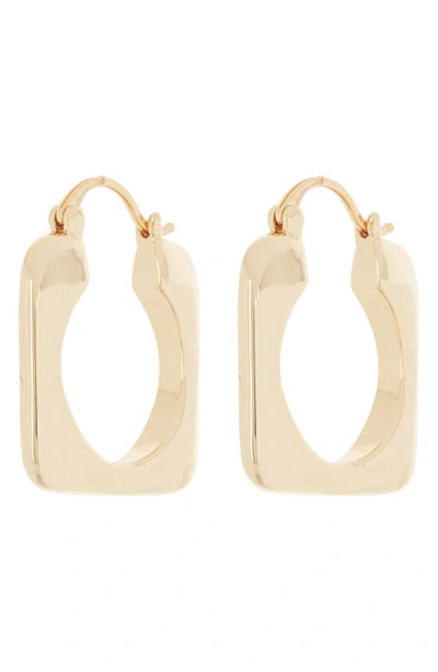 Area Stars Square Hoop Earrings In Gold