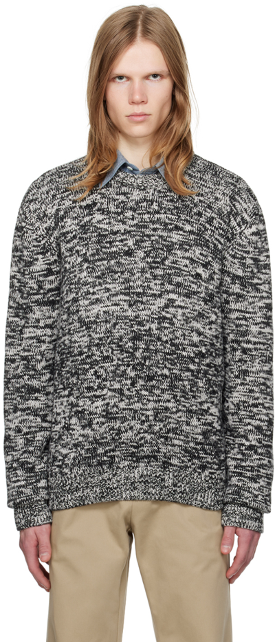 Apc Black & Off-white Alec Sweater In Grey