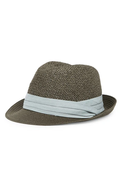 Nordstrom Paper Straw Fedora In Grey Combo