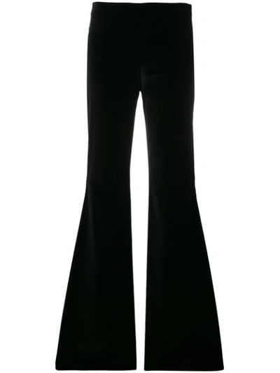 Alice And Olivia Alice + Olivia Jinny Flared Velvet Pants In Black