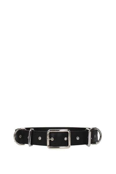 Moschino Regular Belts Leather In Black
