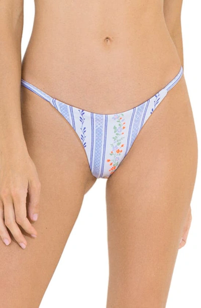 Maaji Antoniet Stripe Bikini Bottoms In Blue White