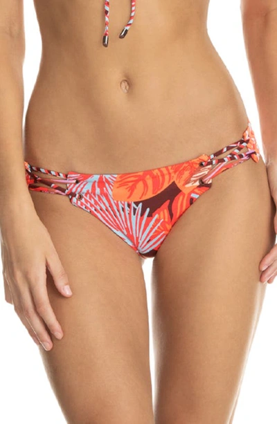 Maaji Fire Hoop Bikini Bottoms In Red