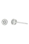 Bony Levy Bezel Diamond Stud Earrings In 14k White Gold