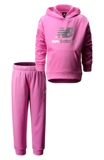 New Balance Kids' 2-piece Hoodie & Joggers Set In Pink