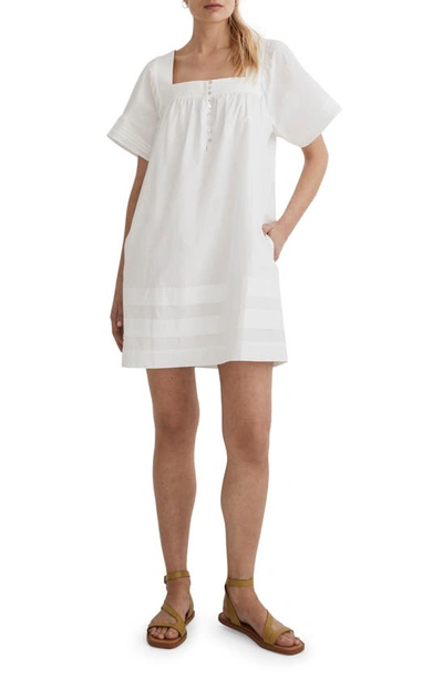 Madewell Nisha Cotton Poplin Dress In Eyelet White