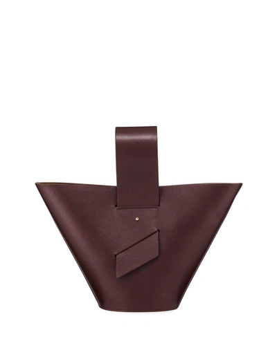 Carolina Santo Domingo Amphora Leather Top-handle Tote Bag In Wine