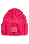 Ugg Chunky Ribbed Beanie In Cerise