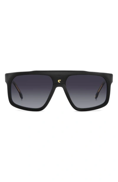 Carrera Eyewear 59mm Flat Top Sunglasses In Matte Black/ Grey Shaded