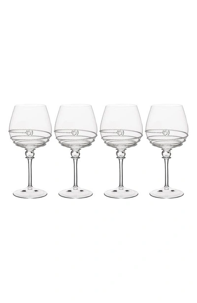 Juliska Amalia Set Of 6 Red Wine Glasses In Clear