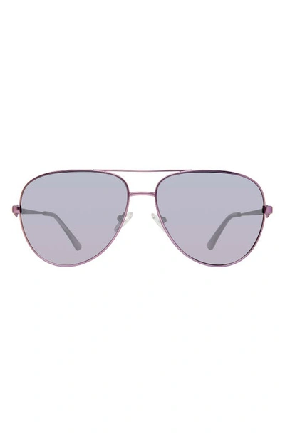Kurt Geiger 62mm Oversize Aviator Sunglasses In Lilac/ Violet Decor Ar