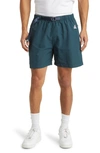 Nike Acg Water Repellent Trail Shorts In Deep Jungle/ Summit White