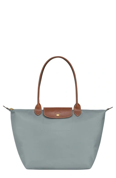 Longchamp Large Le Pliage Tote In Metallic