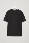 Cos Mix Striped T-shirt In Black