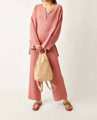 Free People Hailey Lounge Set In Rosie In Pink