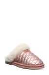 Bearpaw Effie Genuine Sheepskin Fur Lined Slipper In Pink